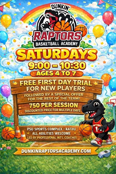 Basketball Sessions For Ages 4 to 7! at Dunkin' Raptors Basketball Academy