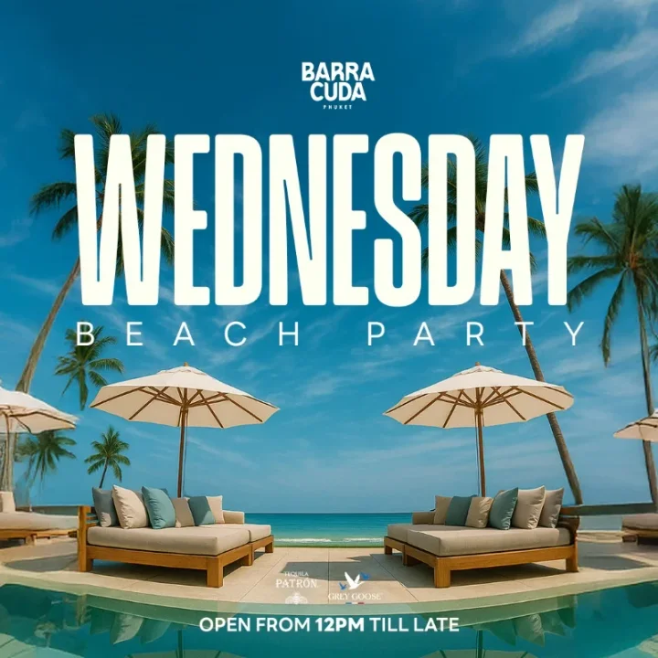 Wednesdays @ Barra Cuda Beach Club at Barra Cuda Beach Club Phuket