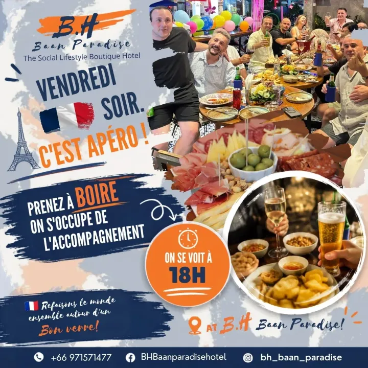 🇫🇷 APÉRO FRANÇAIS 🇫🇷 at BH Baan Paradise