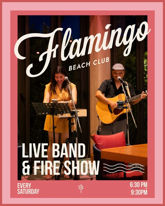 Live Band & Fire Show at Flamingo (Beachfront Cafe & Bar & Co-Working), Panwa, Phuket
