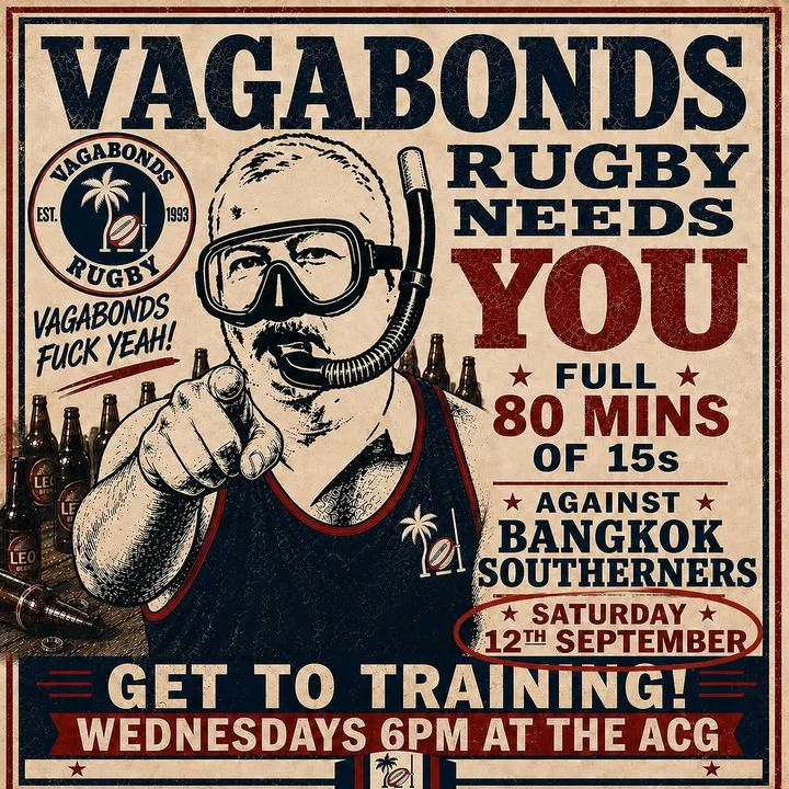 Vagabonds Rugby vs Bangkok Southerners at Phuket Vagabonds Rugby