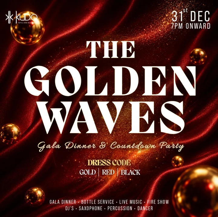 The Golden Wave ā Gala Dinner & Countdown Party at KUDO Hotel & Beach Club