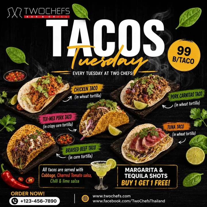Taco Tuesday at Two Chefs at Two Chefs Karon Beach