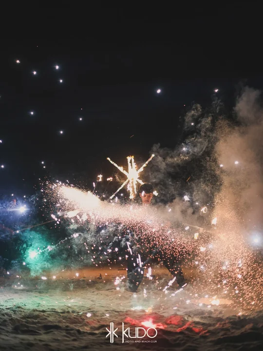 Fire Show at KUDO Hotel & Beach Club