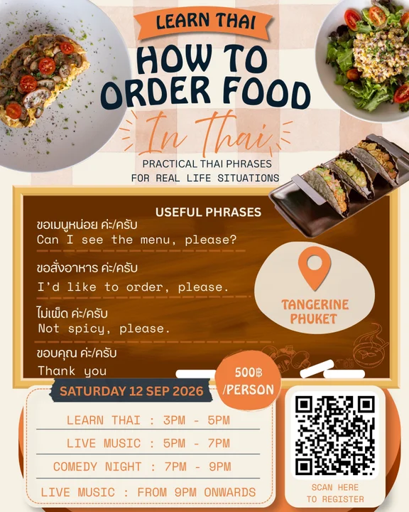 Learn Thai: How to Order Food in Thai at Tangerine Phuket