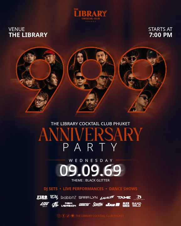 The Library Cocktail Club Phuket 9th Anniversary Party at The Library Phuket